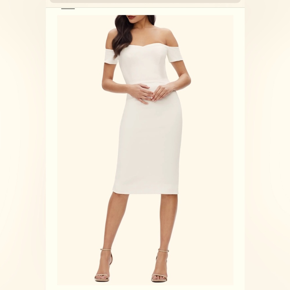 Dress the Population Off white mid length dress size XS
